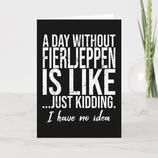 Fierljeppen grappig geschenk kaart (Voorkant)