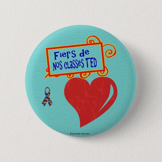Fiers de nos class TED Ronde Button 5,7 Cm (Voorkant)