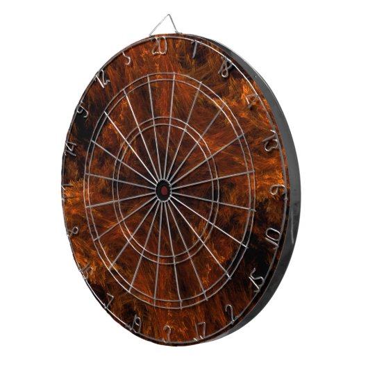 fiery Abstact Feather Fractal Dart Board Dartbord (Voorkant Rechts)