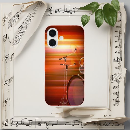 Fiery Abstract Drum Kit Muziek Case-Mate iPhone Case