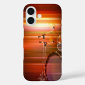 Fiery Abstract Drum Kit Muziek Case-Mate iPhone Case (Achterkant)