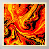 Fiery Abstract Swirls of Emotion Poster (Voorkant)