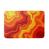 Fiery Abstract Topography Art Badmat (Voorkant)