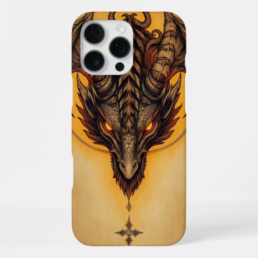 Fiery Ancient Dragon Fantasy Art iPhone Hoesje (Achterkant)