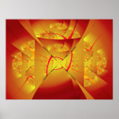 Fiery Angel 2 Fine Fractal Art Poster (Voorkant)