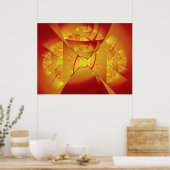 Fiery Angel 2 Fine Fractal Art Poster (Keuken)