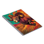 Fiery Aries Zodiac Notitieboek (Rechterzijde)