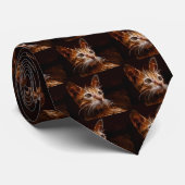 Fiery Art Cat Stropdas (Opgerold)