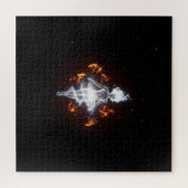 Fiery Ballerina Bell in de donkere ruimte Legpuzzel (Horizontaal)