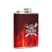 Fiery BBQ Flask - Custom Steak House Style