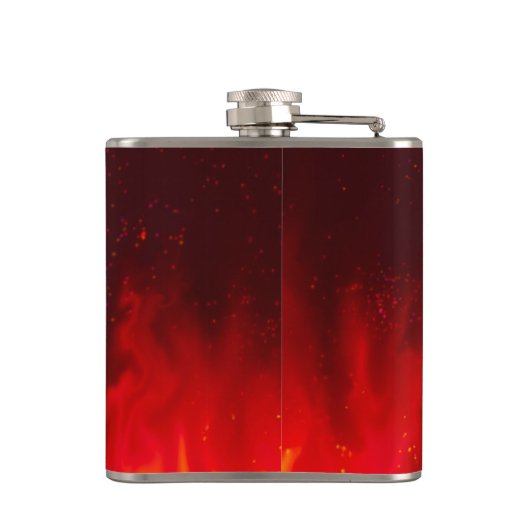 Fiery BBQ Flask - Custom Steak House Style Heupfles (Achterkant)