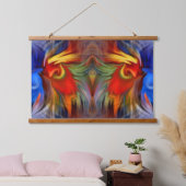 Fiery Birds Abstracte kunst Hangend Wandkleed (Slaapkamer)