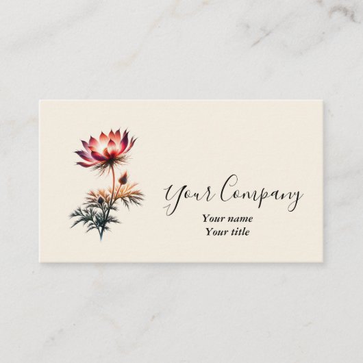 Fiery Bloom Visitekaartje (Voorkant)