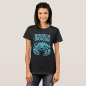 Fiery Blue Hooded Dragon T-shirt (Voorkant volledig)