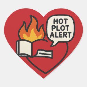 Fiery Book Sticker – Bold Literary & Fantasy