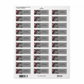 Fiery Carousel Horse Black en White Address Label (Full Sheet)