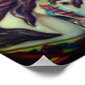 Fiery Carousel Horse Trio Poster (Hoek)