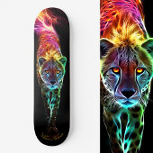 Fiery Cheetah Glowing Cool Style Persoonlijk Skateboard