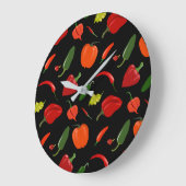 Fiery Chili Pepper Home Decor Grote Klok (Hoek)