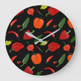 Fiery Chili Pepper Home Decor Grote Klok