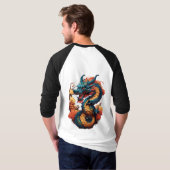 Fiery Chinese Dragon T-Shirt (Achterkant volledig)