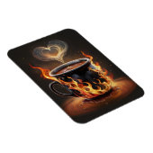 Fiery Christmas Coffee Cup met Heart Steam Art Magneet (Rechterzijde)