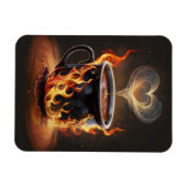 Fiery Christmas Coffee Cup met Heart Steam Art Magneet (Horizontaal)