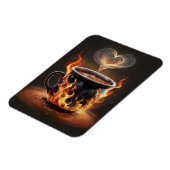 Fiery Christmas Coffee Cup met Heart Steam Art Magneet (Linkerzijde)