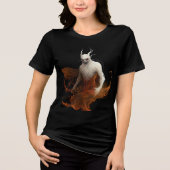 Fiery Clawed Wraith with Glowing Eyes Tri-Blend Shirt (Voorkant)