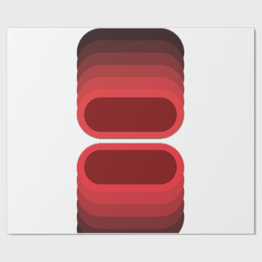 Fiery Contrast: Red & Black Luxe Cadeaupapier (Vlak)