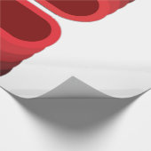 Fiery Contrast: Red & Black Luxe Cadeaupapier (Hoek)