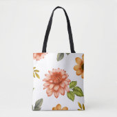 Fiery Dahlia Bloom Tote Bag (Voorkant)
