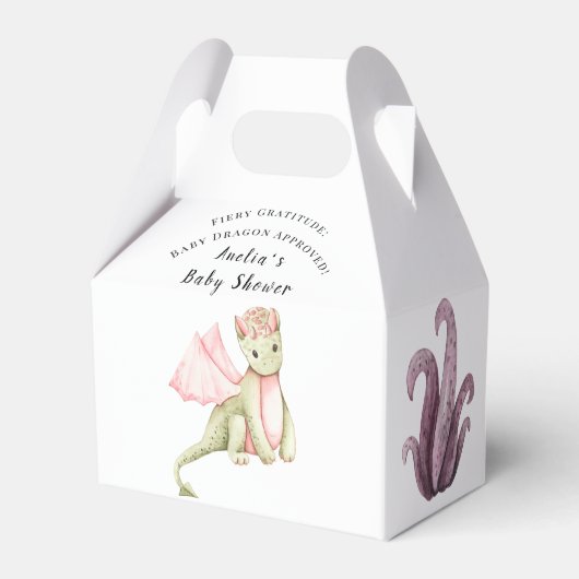 Fiery Dankbaarheid: Baby Dragon goedgekeurd! Bedankdoosjes (Voorkant Zijde)