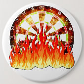 Fiery Dartboard Flames Art Design Ronde Button 6,0 Cm (Voorkant)