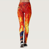 Fiery Deer Stance-Crimson Stag Scene Leggings (Achterkant)