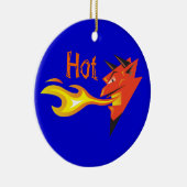 Fiery Devil's Head Door Hanger Keramisch Ornament (Rechts)