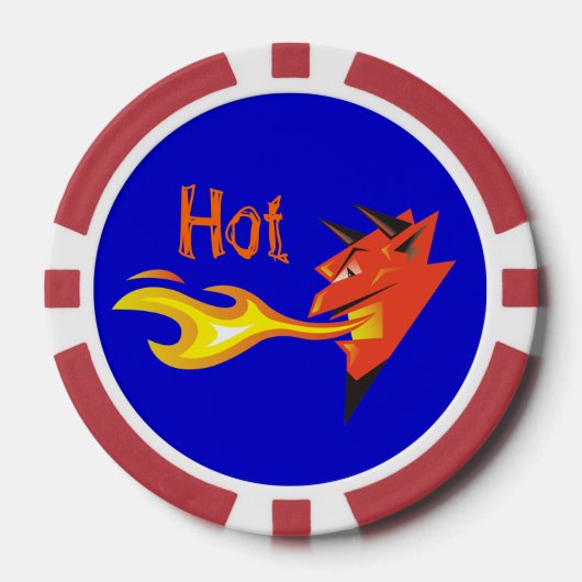 Fiery Devil's Head_Hot_En Fuego Poker Chips (Voorkant)