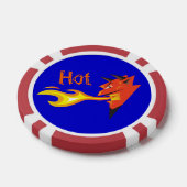 Fiery Devil's Head_Hot_En Fuego Poker Chips (Enkel)