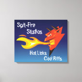 Fiery Devil's Head_Hot Licks Cool Riffs Canvas Afdruk (Voorkant)