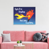 Fiery Devil's Head_Hot Licks Cool Riffs Canvas Afdruk (Insitu (Woonkamer))