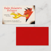 Fiery Devil's Head_Hot Sauce_Spicy Foods Visitekaartje (Voorkant / Achterkant)