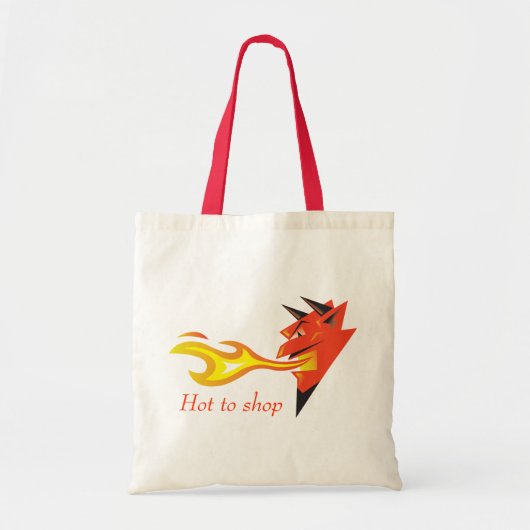 Fiery Devil's Head "Hot to shop" Tote Bag (Voorkant)