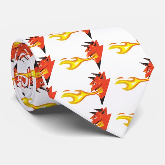 Fiery Devil's hoofd Stropdas (Opgerold)