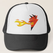 Fiery Devil's hoofd Trucker Pet (Voorkant)