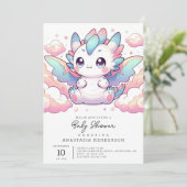 Fiery Dragon-Baby shower Kaart (Staand voorkant)