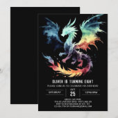 Fiery Dragon Birthday Custom Kaart (Voorkant / Achterkant)