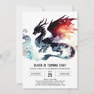 Fiery Dragon Birthday Digitaal Kaart