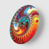 Fiery Dragon Spiral Ronde Klok (Hoek)