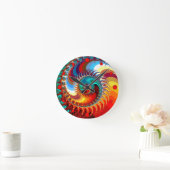 Fiery Dragon Spiral Ronde Klok (Huis)