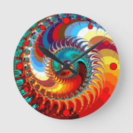 Fiery Dragon Spiral Ronde Klok